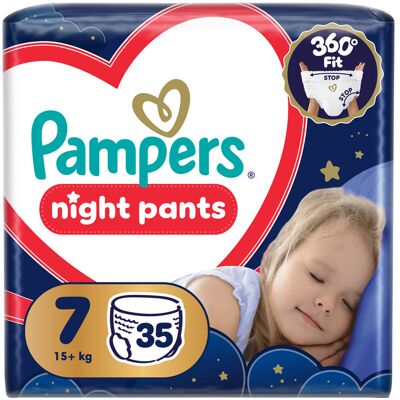 Pampers Night Pants vel. 7 15+ kg dětské plenkové kalhotky 35 ks Pampers Night Pants vel. 7 15+ kg dětské plenkové kalhotky 35 ks