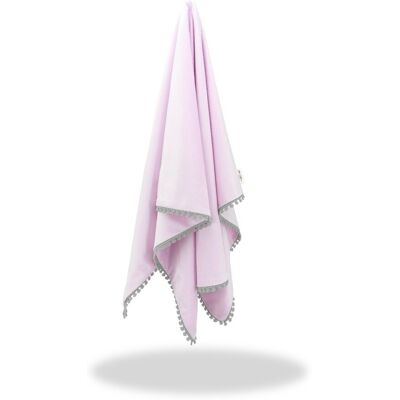 Baby Nellys Dětská deka Velvet - oboustranná s ozdobným lemováním, 100 x 75 cm, šeříková Baby Nellys Dětská deka Velvet - oboustranná s ozdobným lemováním, 100 x 75 cm, šeříková