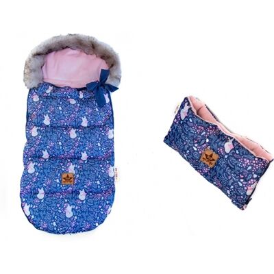 Baby Nellys Dětský fusak maxi PREMIUM Liška, granát, 110x50cm + rukávník Baby Nellys Dětský fusak maxi PREMIUM Liška, granát, 110x50cm + rukávník