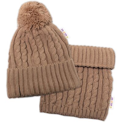 Baby Nellys - béžová 48-52 cm - Zimní čepice Baby Nellys - béžová 48-52 cm - Zimní čepice
