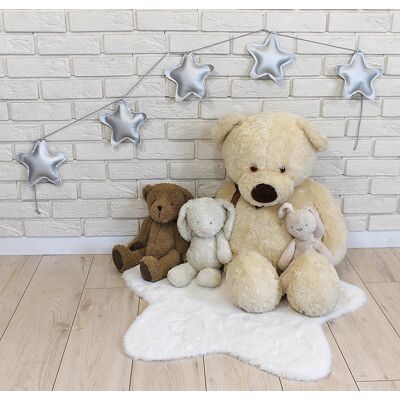 Baby Nellys Ozdobná girlanda z eko kůže Hvězdičky - stříbrné Baby Nellys Ozdobná girlanda z eko kůže Hvězdičky - stříbrné