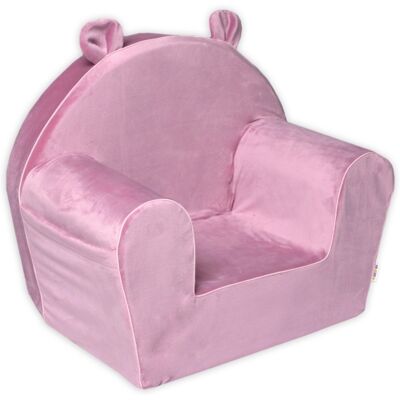 Baby Nellys - Teddy Velvet - Pink Velvet - Dětské křeslo Baby Nellys - Teddy Velvet - Pink Velvet - Dětské křeslo