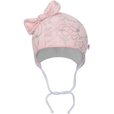 New Baby Kojenecká bavlněná čepička s mašličkou NUNU růžová, vel. 74 (6-9m) New Baby Kojenecká bavlněná čepička s mašličkou NUNU růžová, vel. 74 (6-9m)