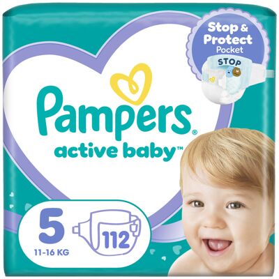 Pampers Active Baby vel. 5 11–16 kg dětské pleny 112 ks Pampers Active Baby vel. 5 11–16 kg dětské pleny 112 ks