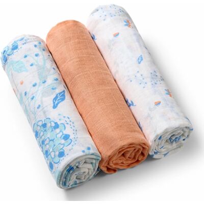 Babyono Mušelínové - super měkké plenky , 3ks - meruňkové Babyono Mušelínové - super měkké plenky , 3ks - meruňkové