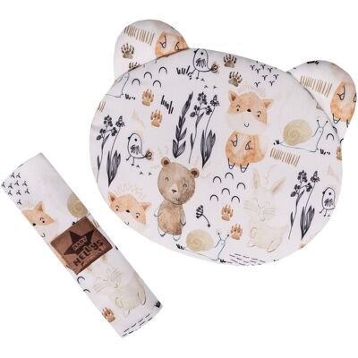 Baby Nellys Sada do postýlky, bambusová 2D - dečka + polštářek, Bamboo Happy Animals, bílá Baby Nellys Sada do postýlky, bambusová 2D - dečka + polštářek, Bamboo Happy Animals, bílá