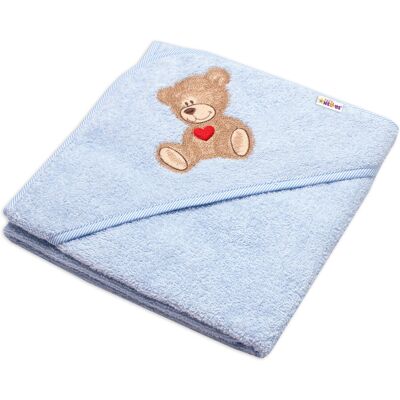 Baby Nellys Kojenecká froté osuška s kapucí 80x80cm Sweet dreams by TEDDY - modrá Baby Nellys Kojenecká froté osuška s kapucí 80x80cm Sweet dreams by TEDDY - modrá