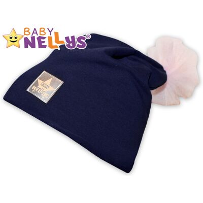 Baby Nellys Bavlněná čepička Tutu květinka ® - granátová, 48-52, 2-8let Baby Nellys Bavlněná čepička Tutu květinka ® - granátová, 48-52, 2-8let