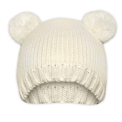 Baby Nellys Zimní čepice Medvídek - smetanová Baby Nellys Zimní čepice Medvídek - smetanová