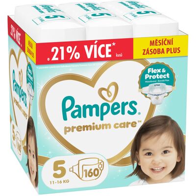 Pampers Premium Care vel. 5 11–16 kg dětské pleny 160 ks Pampers Premium Care vel. 5 11–16 kg dětské pleny 160 ks
