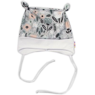 Baby Nellys Kojenecká čepička uzlíček na zavazování - Palouček, mátová Baby Nellys Kojenecká čepička uzlíček na zavazování - Palouček, mátová