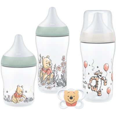 NUK Perfect Match Set Disney Medvídek Pú 0–6m+ 4 ks NUK Perfect Match Set Disney Medvídek Pú 0–6m+ 4 ks