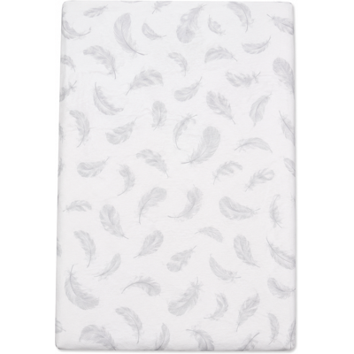 Baby Nellys Baby Nellys Dětské bavlněné prostěradlo do postýlky, 140x70cm - Peříčka Baby Nellys Baby Nellys Dětské bavlněné prostěradlo do postýlky, 140x70cm - Peříčka