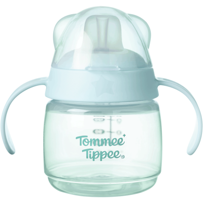 Tommee Tippee Netekoucí hrneček s hubičkou Transition 4m+ 150 ml modrý Tommee Tippee Netekoucí hrneček s hubičkou Transition 4m+ 150 ml modrý