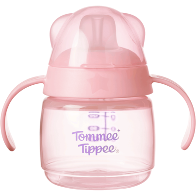 Tommee Tippee Netekoucí hrneček s hubičkou Transition 4m+ 150 ml růžový Tommee Tippee Netekoucí hrneček s hubičkou Transition 4m+ 150 ml růžový