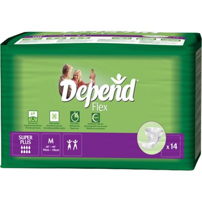Depend Flex Super Plus vel. M plenkové kalhotky prodyšné 14 ks Depend Flex Super Plus vel. M plenkové kalhotky prodyšné 14 ks