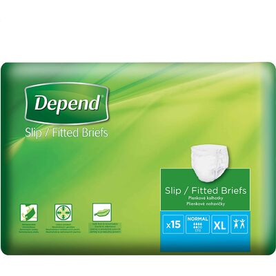 Depend Slip Normal XL inkontinenční kalhotky 15 ks Depend Slip Normal XL inkontinenční kalhotky 15 ks