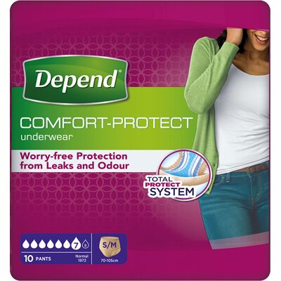 Depend Normal pro ženy S/M absorpční natahovací kalhotky 10 ks Depend Normal pro ženy S/M absorpční natahovací kalhotky 10 ks