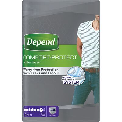 Depend Normal pro muže L/XL absorpční natahovací kalhotky 9 ks Depend Normal pro muže L/XL absorpční natahovací kalhotky 9 ks
