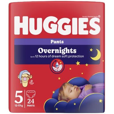 HUGGIES Overnights Pants 5 - Dětské pleny HUGGIES Overnights Pants 5 - Dětské pleny