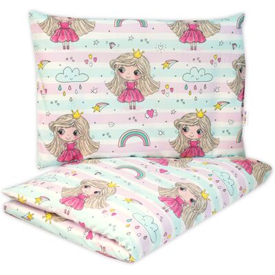 Baby Nellys Dětské povlečení, bavlna 2D 140x200/70x80 - Duhová Víla, , růžové Baby Nellys Dětské povlečení, bavlna 2D 140x200/70x80 - Duhová Víla, , růžové