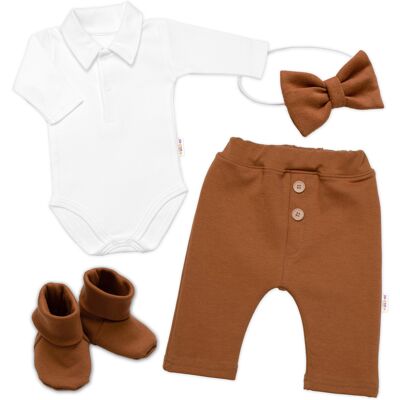 Baby Nellys 4D sada pro chlapečky Baby Elegán - karamelová, vel. 68 Baby Nellys 4D sada pro chlapečky Baby Elegán - karamelová, vel. 68