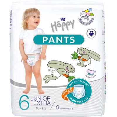 Bella Baby Happy Pants vel. 6 Junior Extra plenkové kalhotky 19 ks Bella Baby Happy Pants vel. 6 Junior Extra plenkové kalhotky 19 ks
