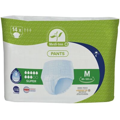 Medi-Inn Inkontinenční kalhotky Super 8 kapek vel. M 14 ks Medi-Inn Inkontinenční kalhotky Super 8 kapek vel. M 14 ks