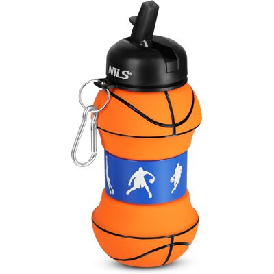 Nils Skládací silikonová láhev NC4104 550ml basketbal Nils Skládací silikonová láhev NC4104 550ml basketbal