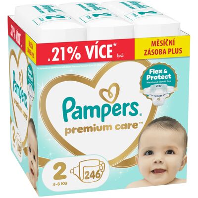 Pampers Premium Care vel. 2 4–8 kg dětské pleny 246 ks Pampers Premium Care vel. 2 4–8 kg dětské pleny 246 ks