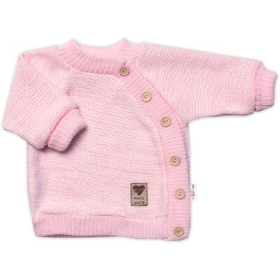 Baby Nellys Dětský pletený svetřík s knoflíčky, zap. bokem, Hand Made, růžový, vel. 80/86 vel. 80/86 Baby Nellys Dětský pletený svetřík s knoflíčky, zap. bokem, Hand Made, růžový, vel. 80/86 vel. 80/86