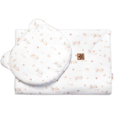 Baby Nellys Mušelínová sada GOOSE Teddy 30x35cm, 70x100cm, 2D, , bílá, Husičky Baby Nellys Mušelínová sada GOOSE Teddy 30x35cm, 70x100cm, 2D, , bílá, Husičky