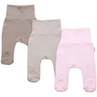 Baby Nellys Rostoucí výhodná sada, 3x polodupačky pro miminko Nature, vel. 62/68 Baby Nellys Rostoucí výhodná sada, 3x polodupačky pro miminko Nature, vel. 62/68