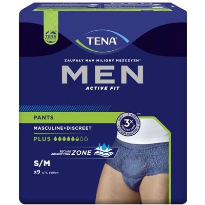 Tena Men Pants Plus Medium inkontinenční kalhotky modré 9 ks Tena Men Pants Plus Medium inkontinenční kalhotky modré 9 ks
