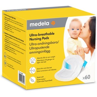 Medela Prsní vložky jednorázové ultra prodyšné 60 ks Medela Prsní vložky jednorázové ultra prodyšné 60 ks