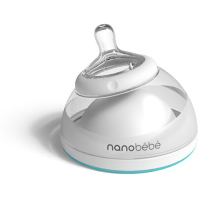 Nanobébé Přechodová láhev 240 ml 1ks - tyrkysová Nanobébé Přechodová láhev 240 ml 1ks - tyrkysová