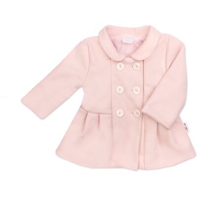 Baby Nellys Dětský flaušový kabátek, pudrově růžový, vel. 80 Baby Nellys Dětský flaušový kabátek, pudrově růžový, vel. 80