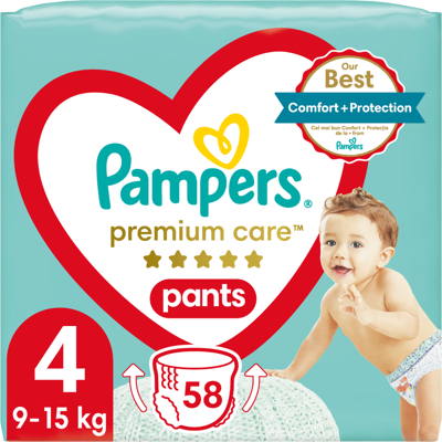 Pampers Premium Care Pants vel. 4 dětské plenkové kalhotky 58 ks Pampers Premium Care Pants vel. 4 dětské plenkové kalhotky 58 ks