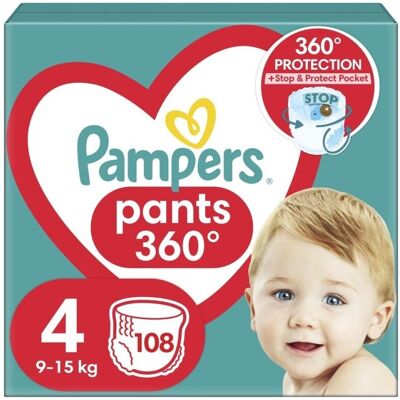 Pampers Pants vel. 4 Mega Pack 9-15 kg plenkové kalhotky 108 ks Pampers Pants vel. 4 Mega Pack 9-15 kg plenkové kalhotky 108 ks