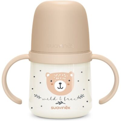 Suavinex První láhev s oušky WILD&FREE 150 ml 1 ks hnědá Suavinex První láhev s oušky WILD&FREE 150 ml 1 ks hnědá