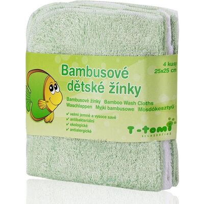 T-tomi Koupací žínky 3 ks zelená + 1 ks bílá T-tomi Koupací žínky 3 ks zelená + 1 ks bílá