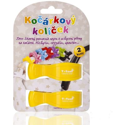 T-tomi Kočárkový kolíček 2 ks žlutý T-tomi Kočárkový kolíček 2 ks žlutý