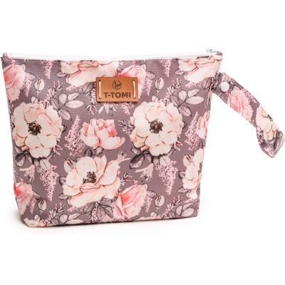 T-tomi Big Baggie 1 ks grey flowers taška T-tomi Big Baggie 1 ks grey flowers taška
