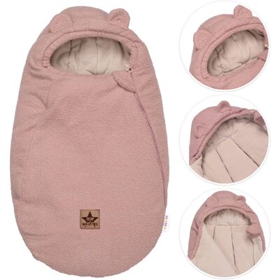 Baby Nellys Teploučky fusak Beránek exclusiv, 85x50cm - pudrově růžový Baby Nellys Teploučky fusak Beránek exclusiv, 85x50cm - pudrově růžový