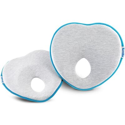 SENSILLO Ergonomický, tvarující polštářek pro miminko - šedý, tyrkys SENSILLO Ergonomický, tvarující polštářek pro miminko - šedý, tyrkys