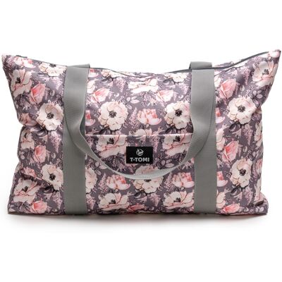 T-tomi Shopper bag Grey flowers T-tomi Shopper bag Grey flowers