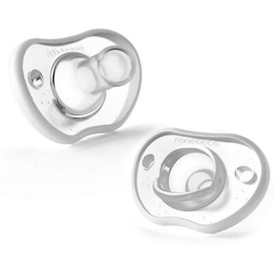 Nanobébé Flexy dudlík 3m+, 2ks - bílá Nanobébé Flexy dudlík 3m+, 2ks - bílá