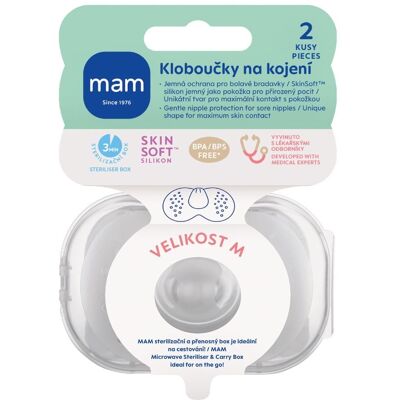 MAM Kojící chrániče bradavek - Velikost M, 20mm, 2 ks MAM Kojící chrániče bradavek - Velikost M, 20mm, 2 ks