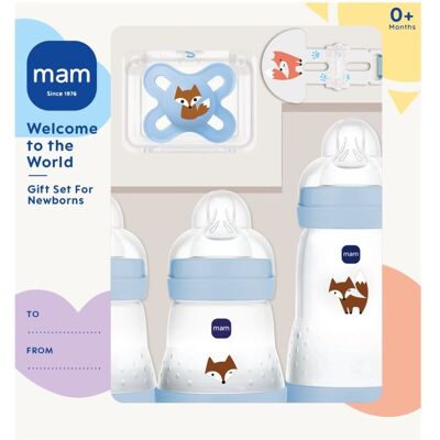 MAM Welcome to the World Set 0m+ dárkový set pro novorozence modrý MAM Welcome to the World Set 0m+ dárkový set pro novorozence modrý