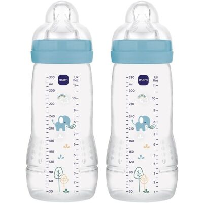 MAM Láhev Baby Bottle 330 ml 2 ks modrá MAM Láhev Baby Bottle 330 ml 2 ks modrá